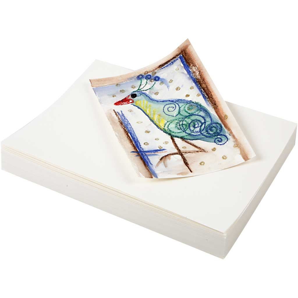 Papier aquarelle, A5, feuille 148x210 mm, 200 gr, blanc, 100 flles/ 1 Pq. [HOB-22401]