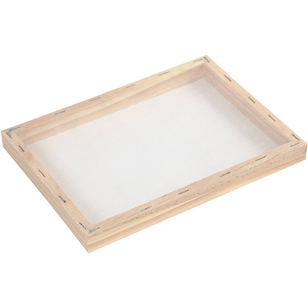 Moule cadre pour la fabrication de papier, A5, dim. 23x17x2cm cm, 20 mesh, 1 pièce [HOB-22797]