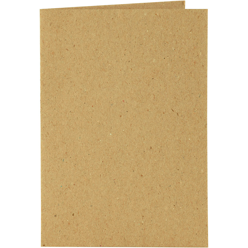Cartes et enveloppes, dimension carte 10,5x15 cm, dimension enveloppes 11,5x16,5 cm, 110+230 gr, naturel, 6 set/ 1 Pq. [HOB-23021]