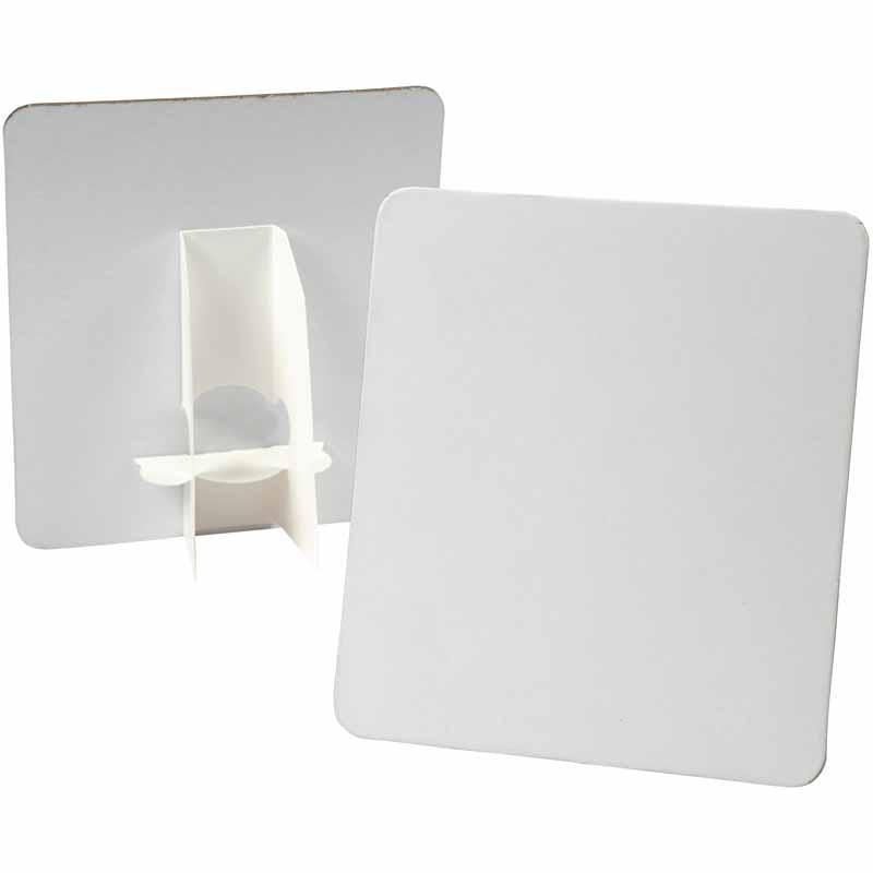 Deco Plate, size 17x19 cm, thickness 2 mm, white, 5 pc