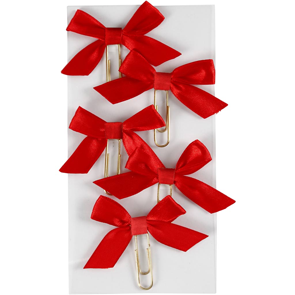 Metal Paperclips, size 40x70 mm, red, 5 pc