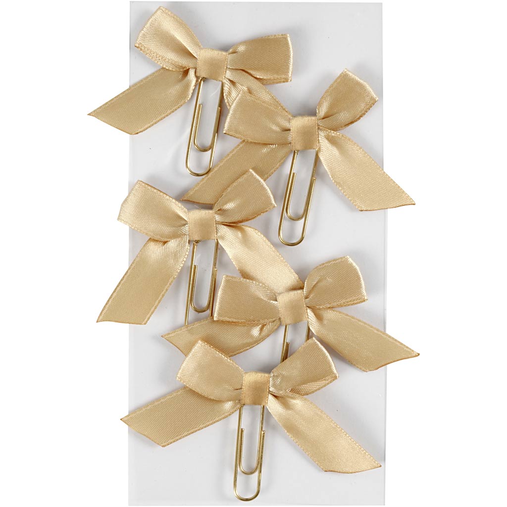 Metal Paperclips, size 40x70 mm, gold, 5 pc