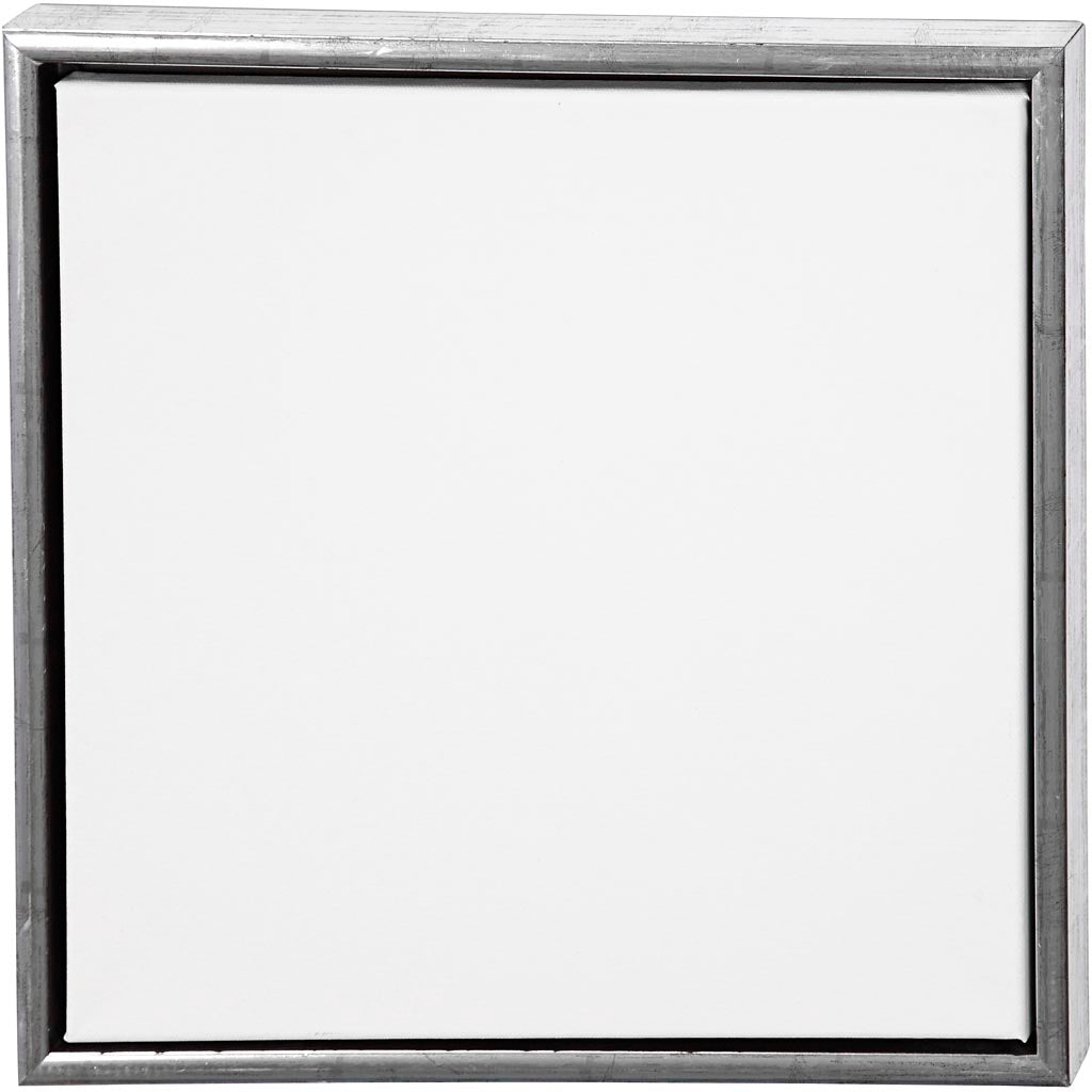Canvas with Wooden Frame, size 40x40 cm, 360 g, antique silver, white