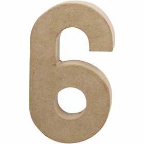 Chiffre, 6, H : 20,5 cm, L : 11,5 cm, ép. 2,6 cm, 1 pièce [HOB-26634]