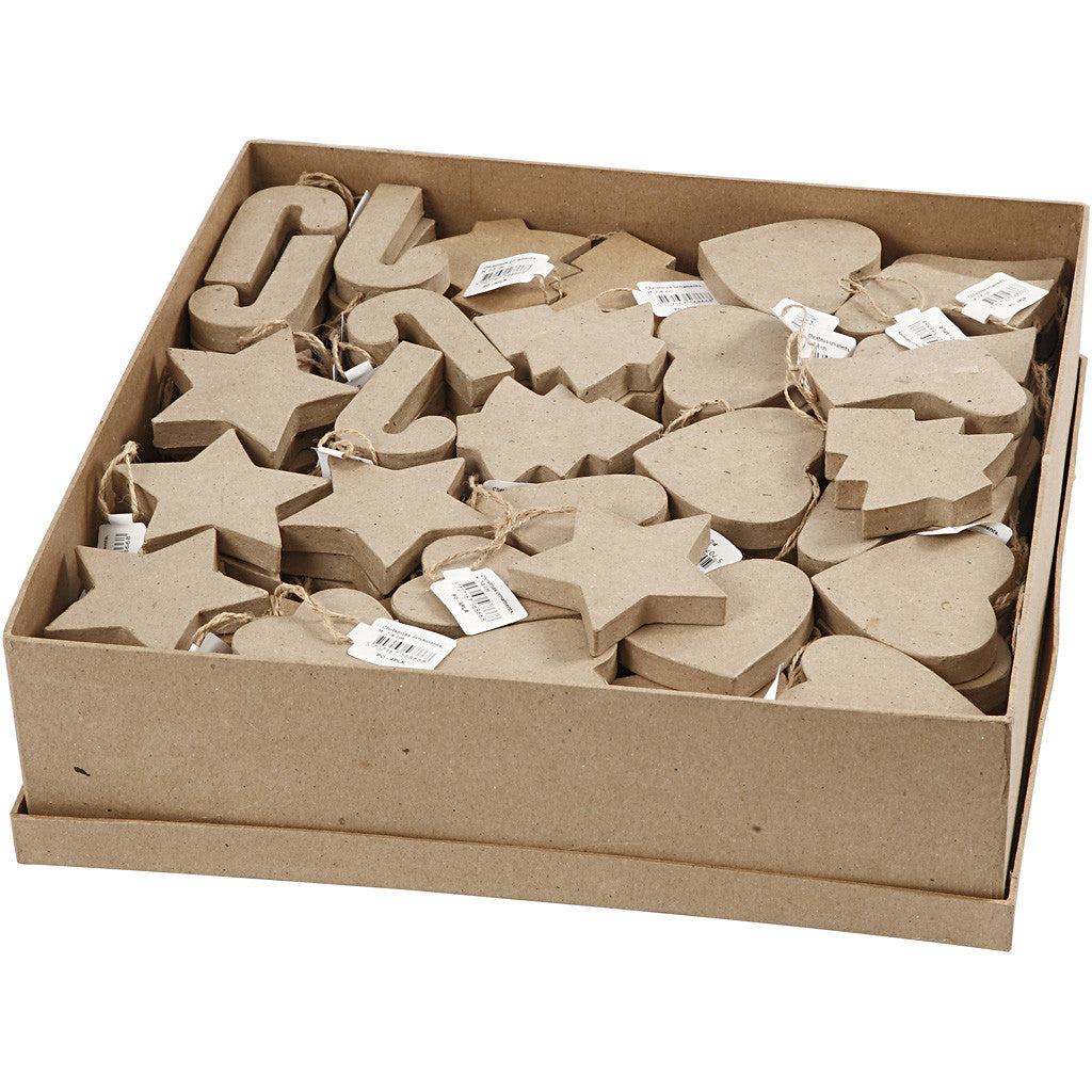 Décorations de Noël, H : 7-8 cm, 174 pièces/ 1 Pq. [HOB-26702]