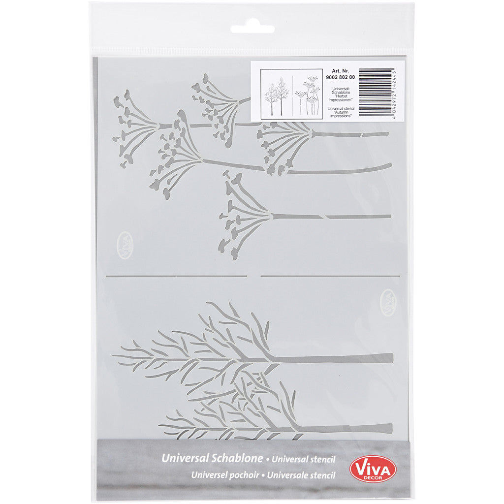 Pochoir, automne, A4, feuille 210x297 mm, 1 pièce [HOB-26981]