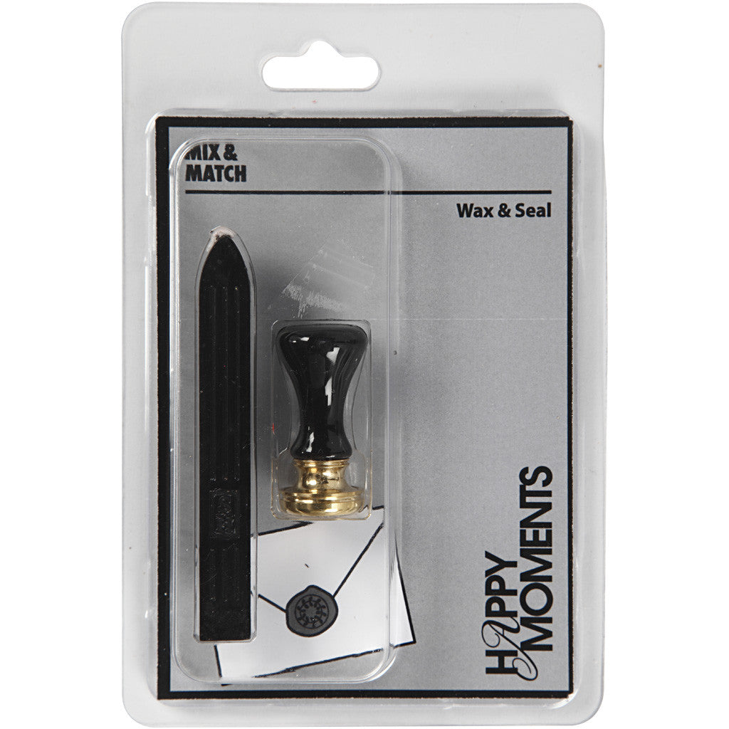 Kit à cacheter, d 17 mm, noir, 1 set [HOB-270284]