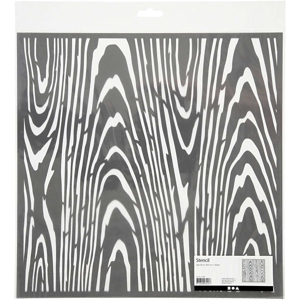 Pochoir, bois, dim. 30,5x30,5 cm, ép. 0,31 mm, 1 flles [HOB-27087]