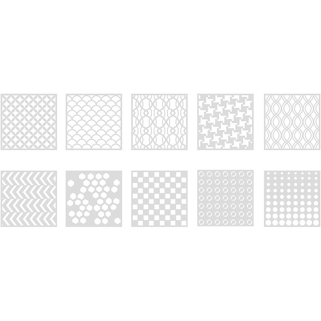 Pochoir, dim. 15x15 cm, ép. 0,31 mm, 10 flles/ 1 Pq. [HOB-27090]