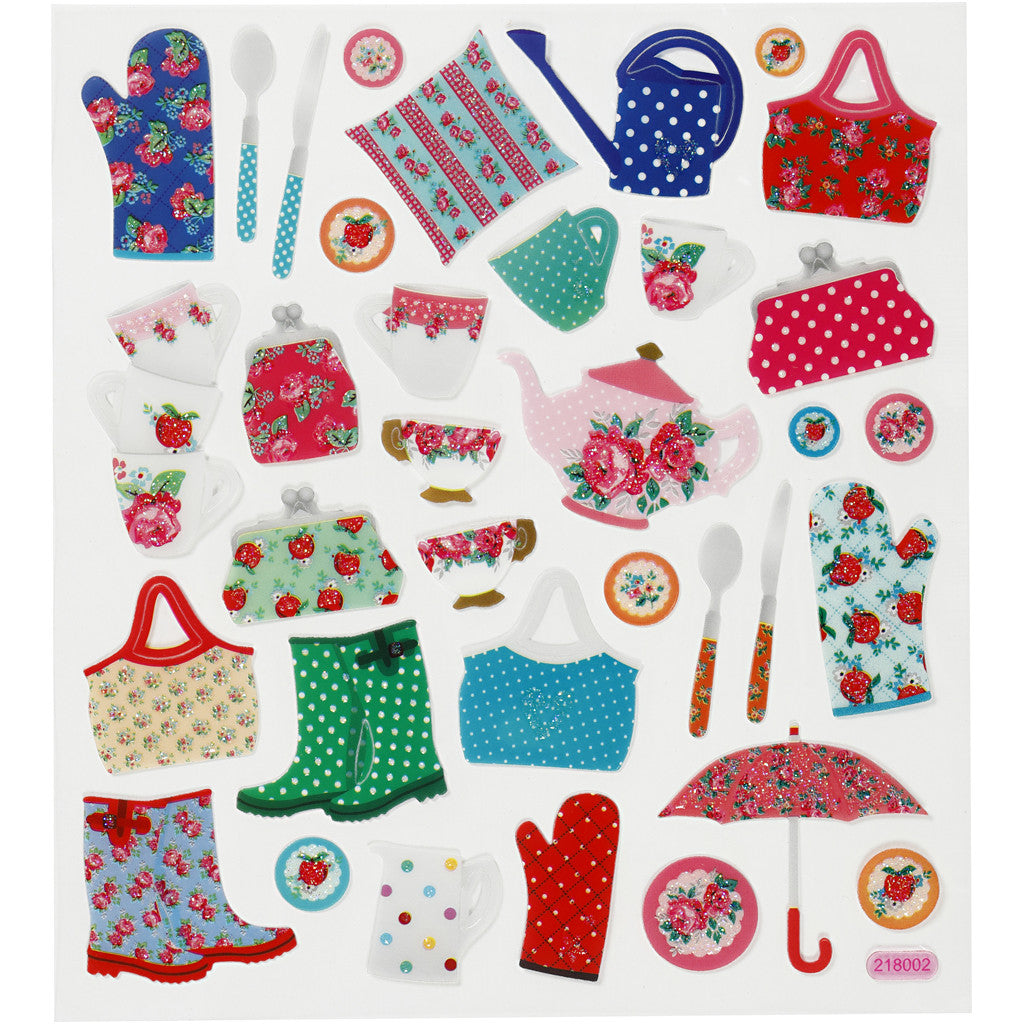 Autocollants, jardinage, feuille 15x16,5 cm, 1 flles [HOB-27188]