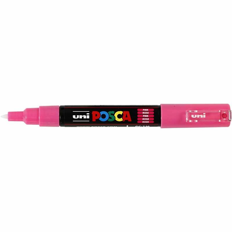 Feutre Posca, dim. PC-1M, trait 0,7 mm, extra fin, rose, 1 pièce [HOB-273056]