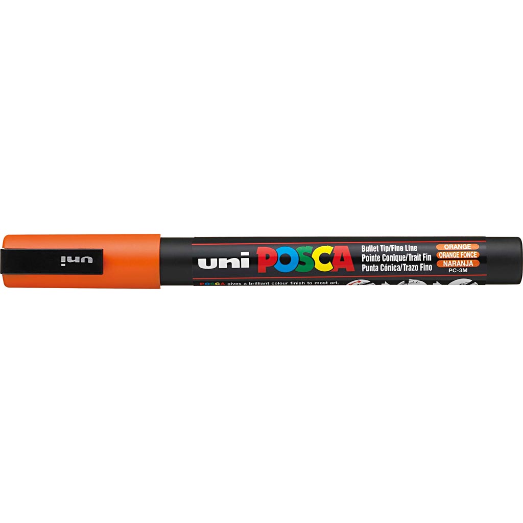 Feutre Posca, dim. PC-3M, trait 0,9-1,3 mm, fin, orange, 1 pièce [HOB-274054]