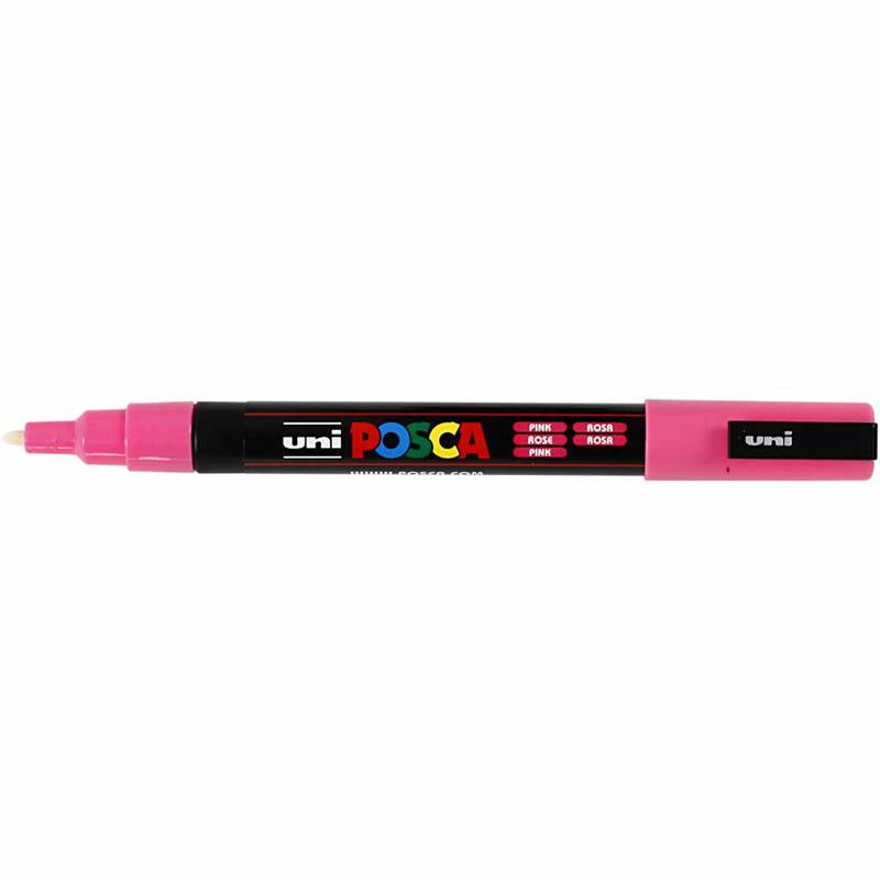 Feutre Posca, dim. PC-3M, trait 0,9-1,3 mm, fin, rose, 1 pièce [HOB-274056]
