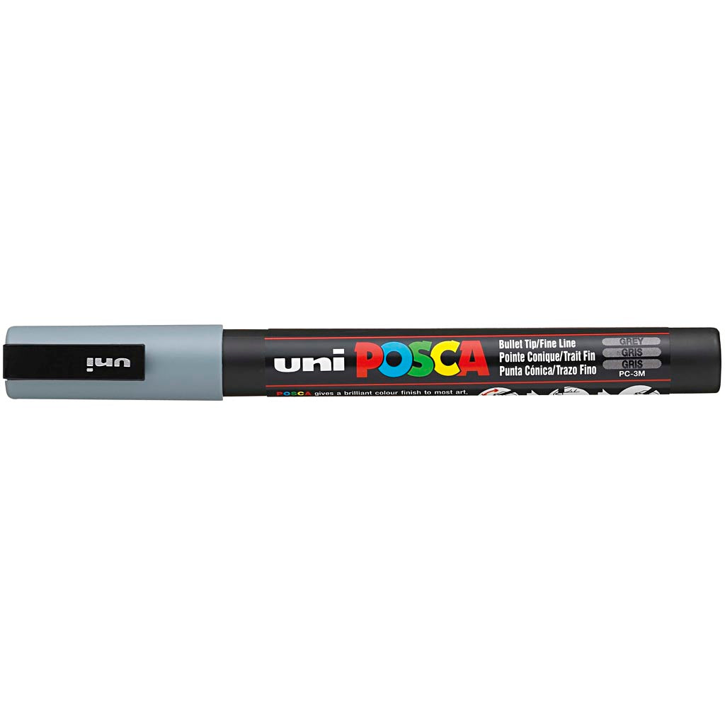 Feutre Posca, dim. PC-3M, trait 0,9-1,3 mm, fin, gris, 1 pièce [HOB-274095]