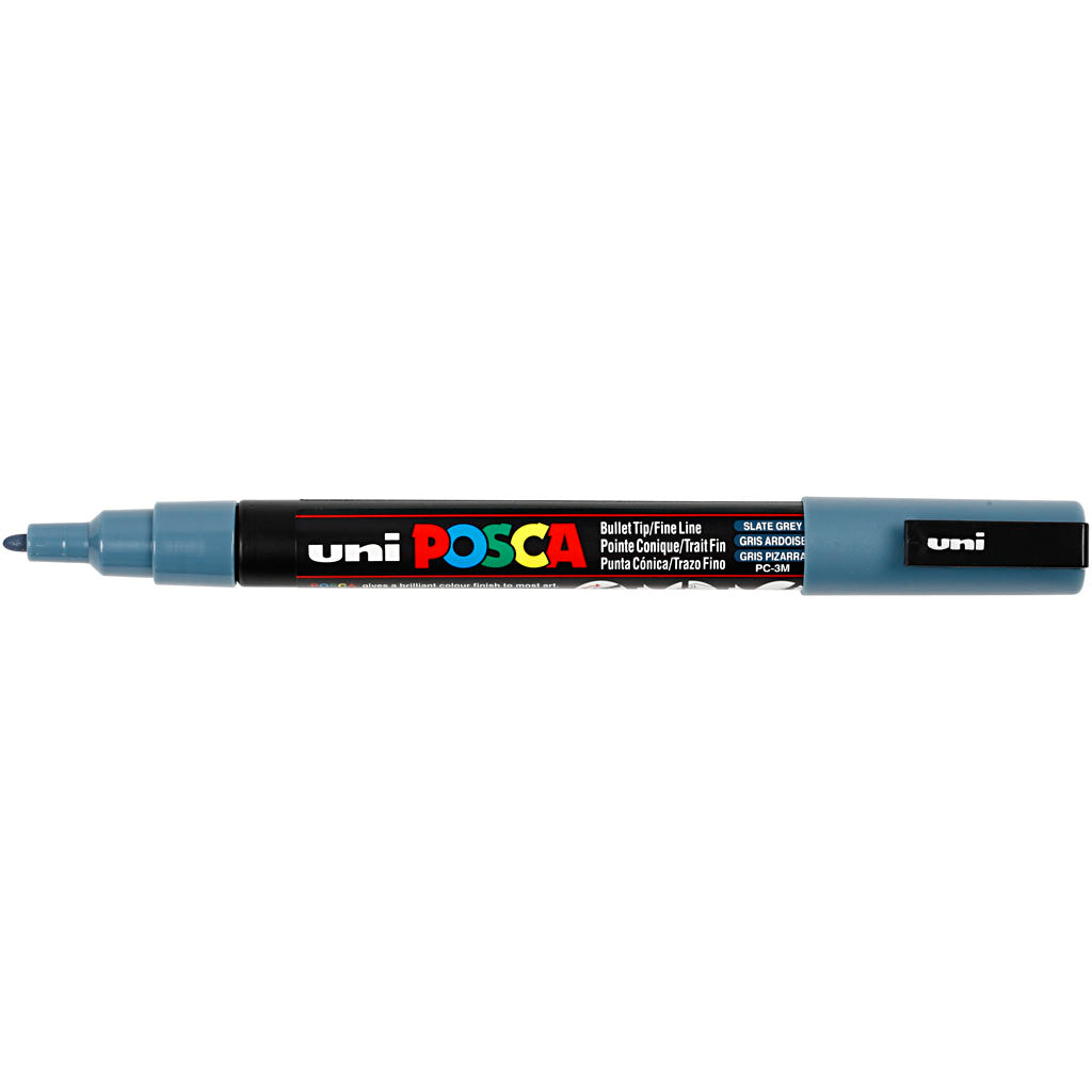 Feutre Posca, dim. PC-3M, trait 0,9-1,3 mm, fin, gris ardoise, 1 pièce [HOB-274096]