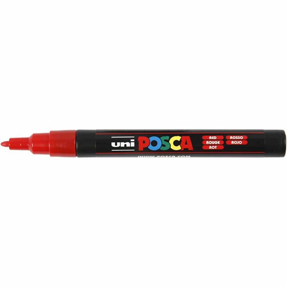 Feutre Posca, dim. PC-3M, trait 0,9-1,3 mm, fin, ass. de couleurs, 12 pièces/ 1 Pq. [HOB-274900]