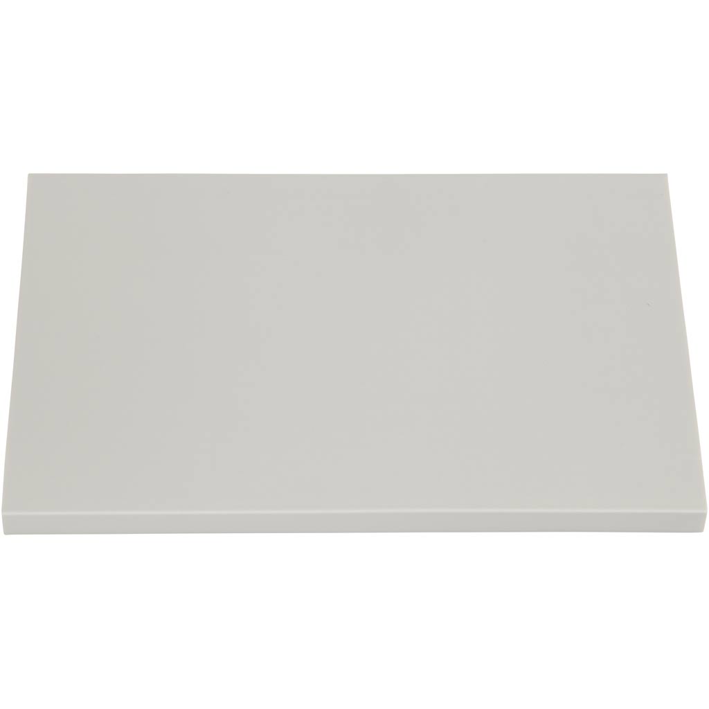 Plaque d'impression, dim. 10x15,5 cm, ép. 0,8 cm, gris clair, 10 pièces/ 1 Pq. [HOB-27571]