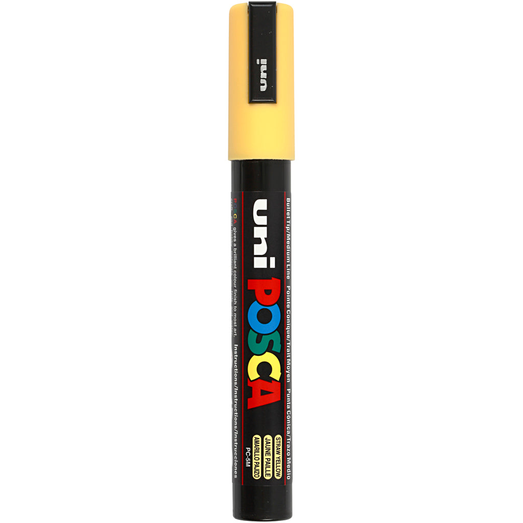 Posca Marker, no. PC-5M, line 2,5 mm, medium, straw yellow