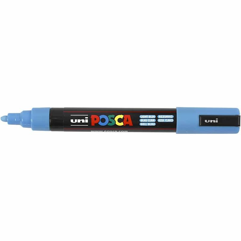 Feutre Posca, dim. PC-5M, trait 2,5 mm, moyen, bleu clair, 1 pièce [HOB-276057]