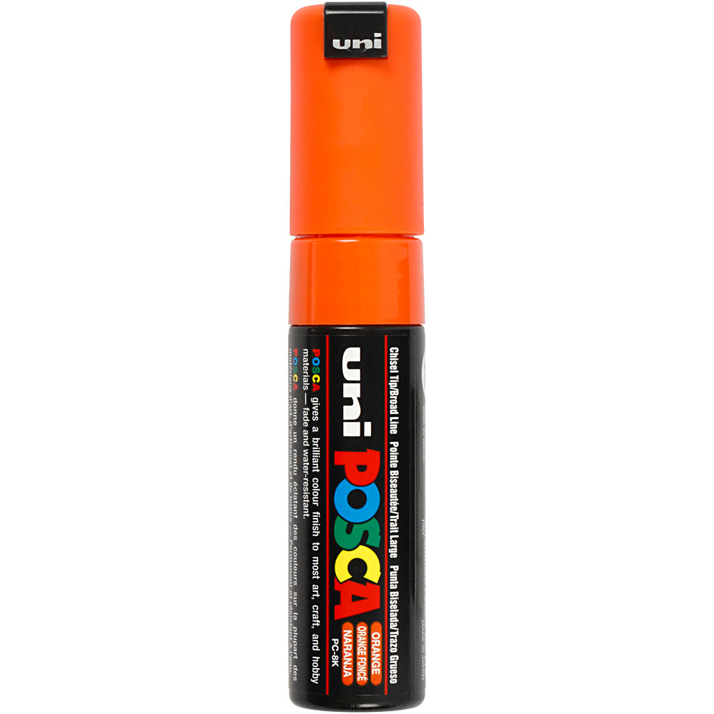 Posca Marker, no. PC-8K, line 8 mm, broad, orange