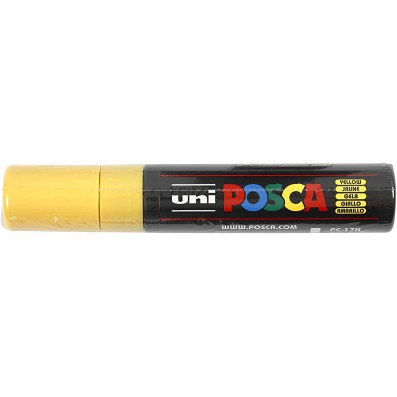 Feutre Posca, dim. PC-17K, trait 15 mm, extra large, jaune, 1 pièce [HOB-279044]