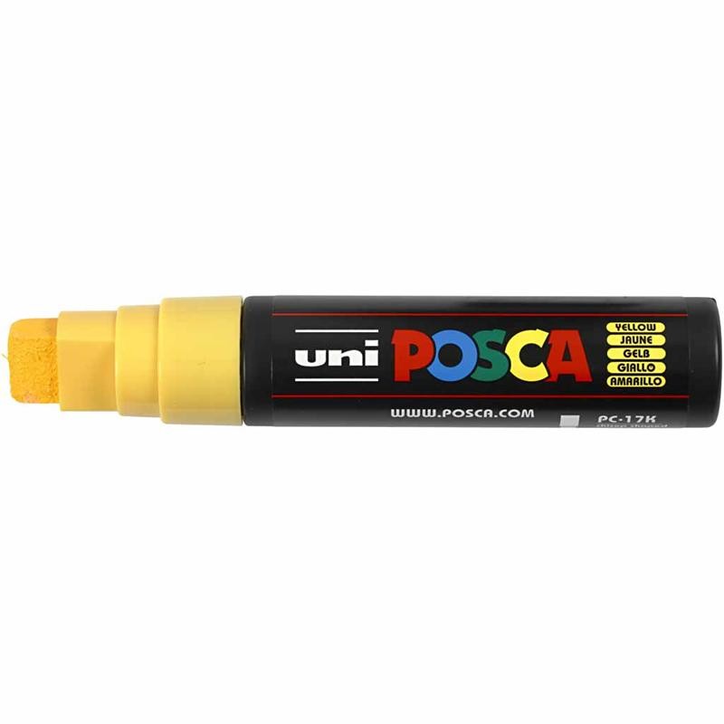 Feutre Posca, dim. PC-17K, trait 15 mm, extra large, jaune, 1 pièce [HOB-279044]