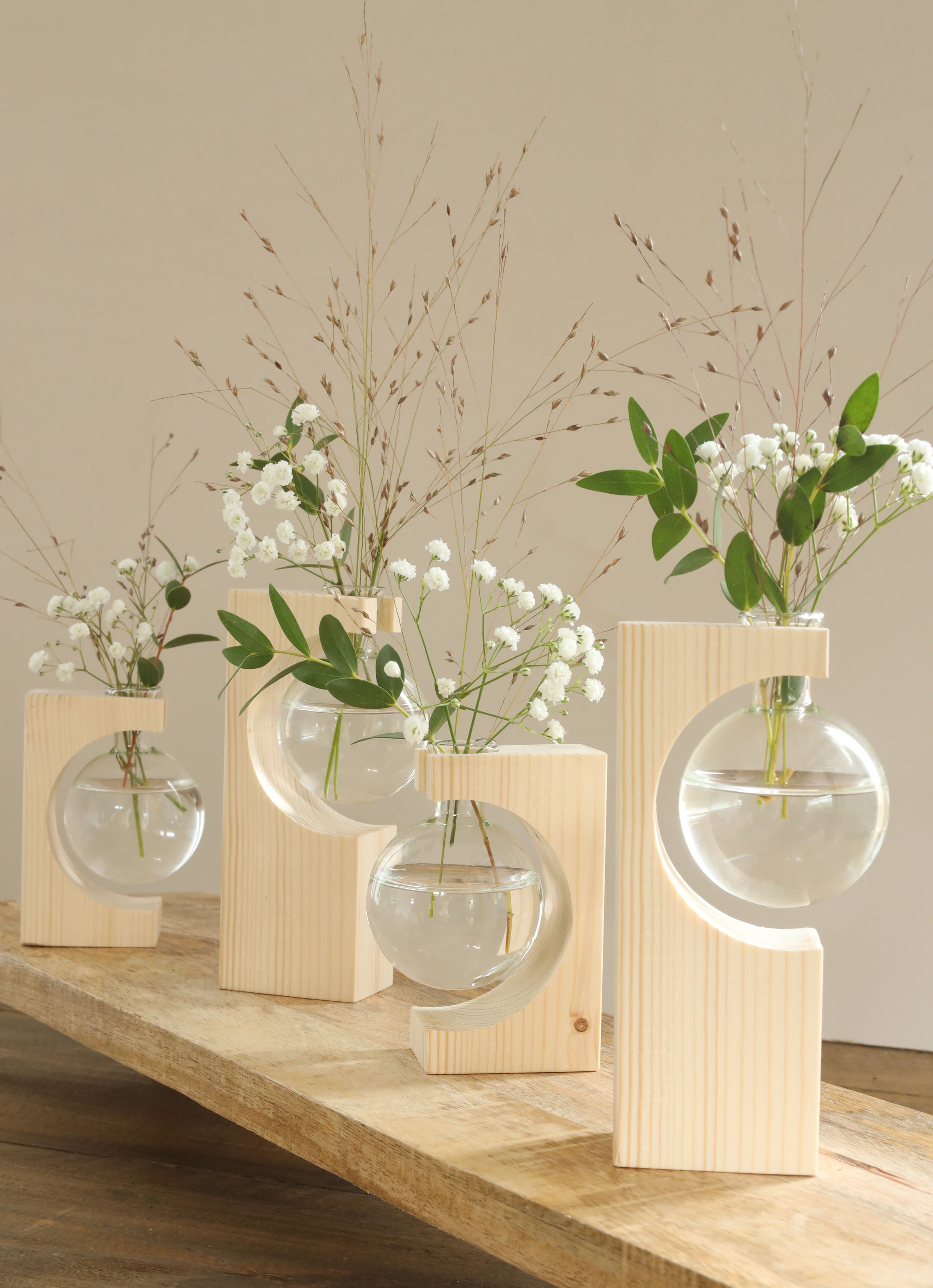 Vase boule Dori l.5,5 x l.4 x h.10cm (6 pcs) [IFS-28001]