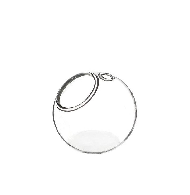 Glass ball flat bottom with hole Ø6 cm (6 Pcs)