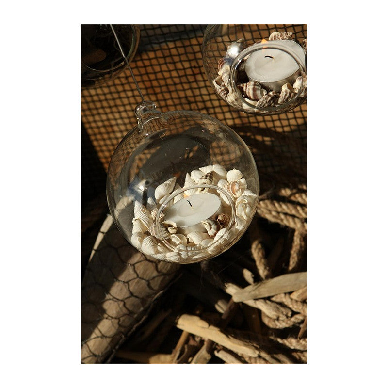 Boule en verre pour bougie chauffe-plat Ø 14 cm x 14,5 cm (4 pièces) [IFS-28053]