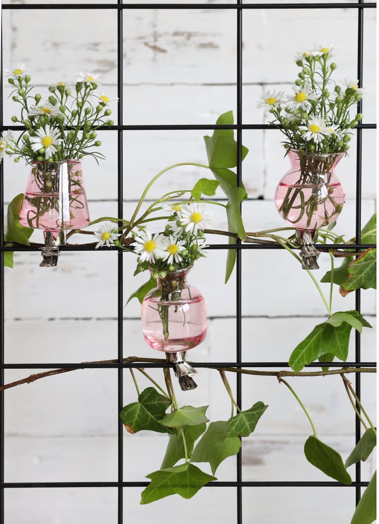 Vases sur pinces assortis de 3 pièces Rose (1 pièce.) [IFS-28094]