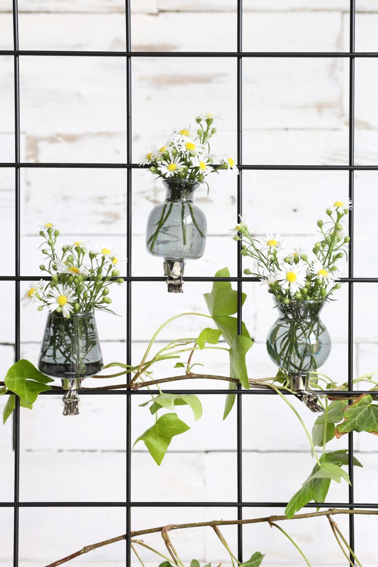 Vases sur pinces assortiment de 3 pièces Gris (1 pièce.) [IFS-28096]