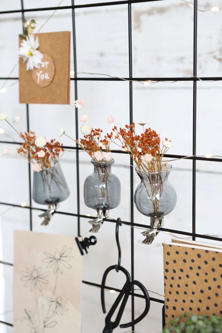 Vases sur pinces assortiment de 3 pièces Gris (1 pièce.) [IFS-28096]