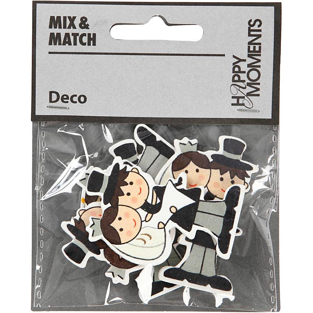 Figures en bois, H : 50 mm, 4 pièces/ 1 Pq. [HOB-282110]