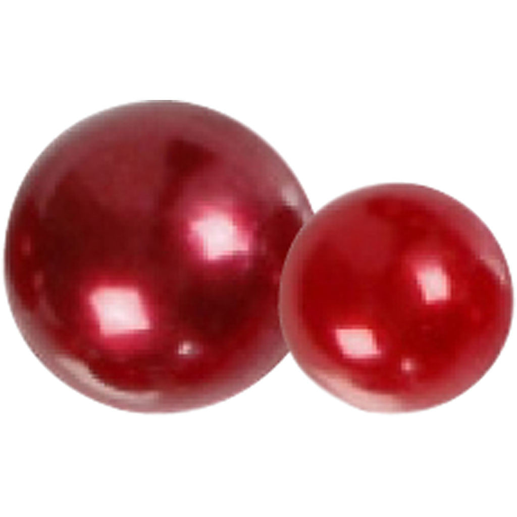 Demies perles, dim. 2-8 mm, rouge, 140 pièces/ 1 Pq. [HOB-28319]