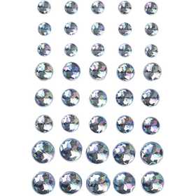Pierres de strass, dim. 6+8+10 mm, bleu, 40 pièces/ 1 Pq. [HOB-28323]