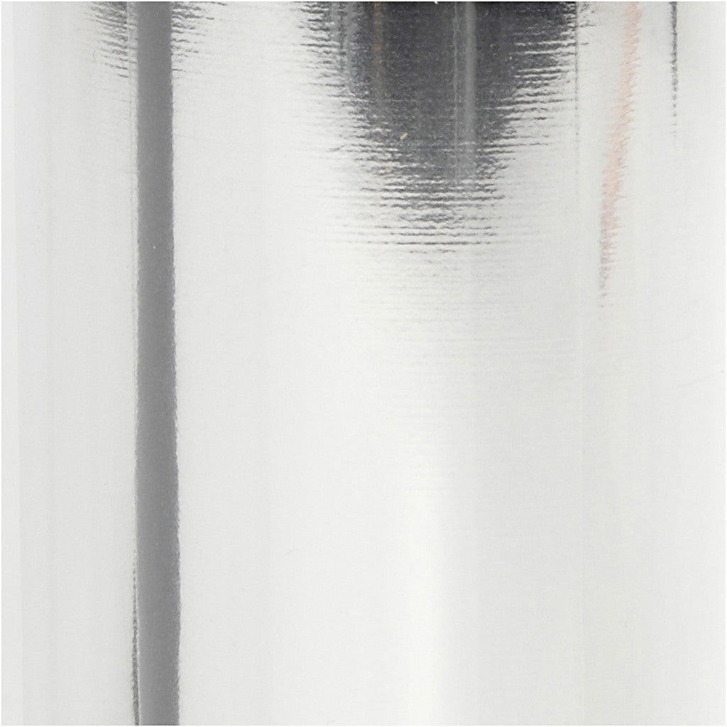 Film décoratif, L : 15,5 cm, ép. 0,02 mm, argent, 50 cm/ 1 rouleau [HOB-283560]