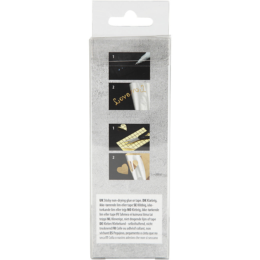 Film décoratif, L : 15,5 cm, ép. 0,02 mm, argent, 50 cm/ 1 rouleau [HOB-283560]