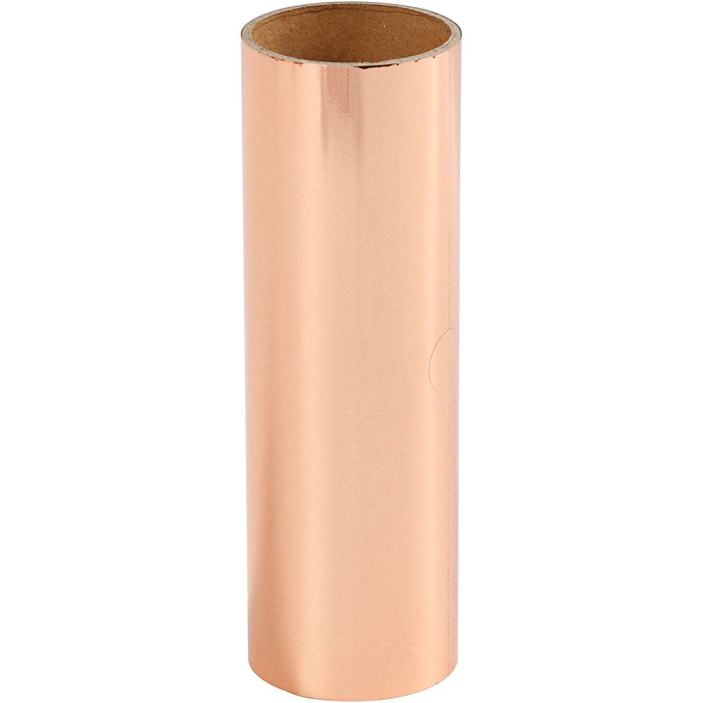Deco Foil, W: 15,5 cm, thickness 0,02 mm, rose gold, 50 cm/ 1 roll