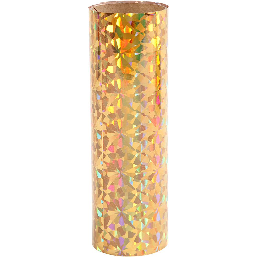 Deco Foil, W: 15,5 cm, thickness 0,02 mm, gold, 50 cm/ 1 roll