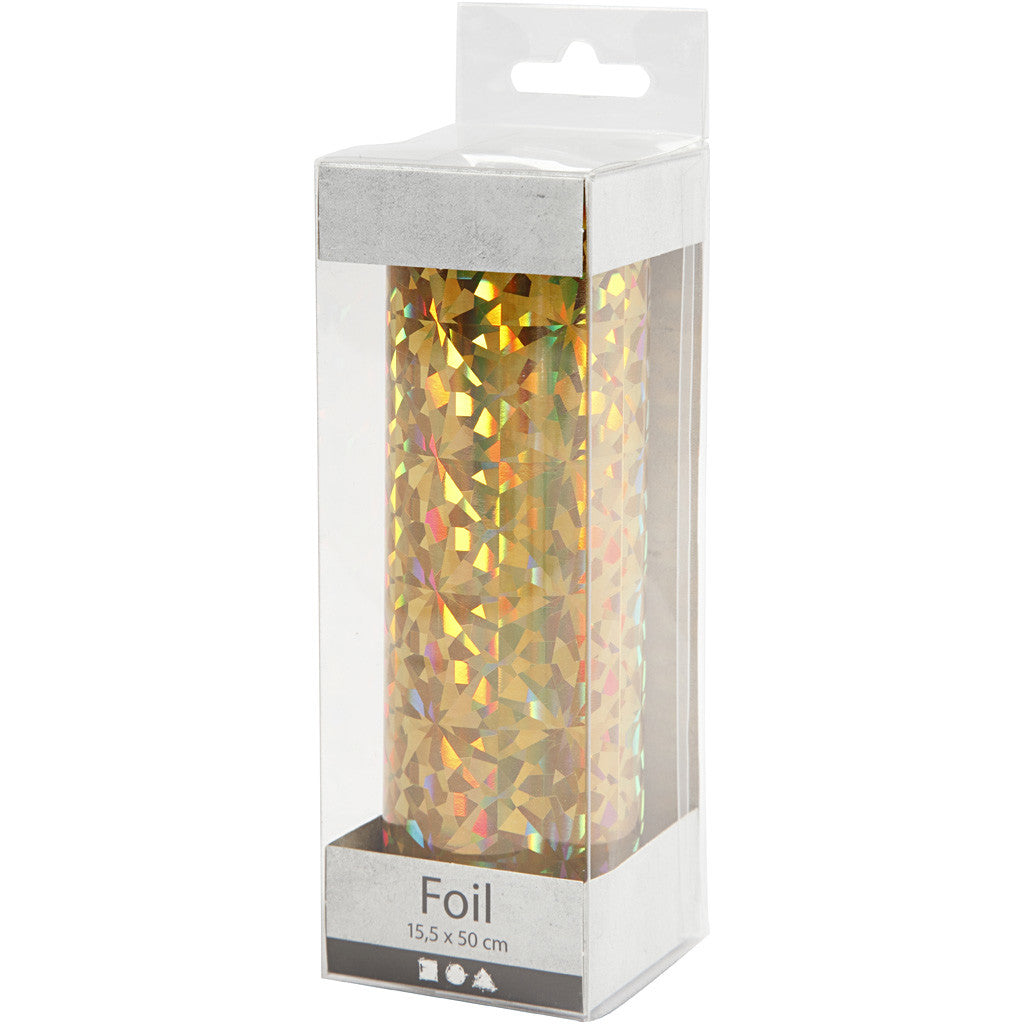 Film décoratif, L : 15,5 cm, ép. 0,02 mm, or, 50 cm/ 1 rouleau [HOB-283568]