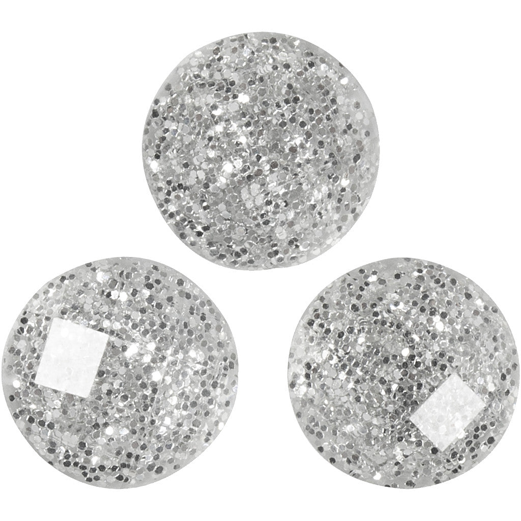 Pierres de strass, d 8 mm, argent, 32 pièces/ 1 Pq. [HOB-283818]