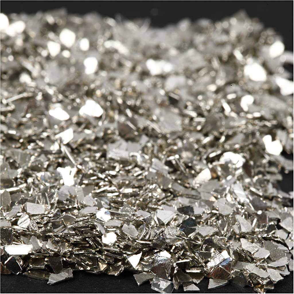 Paillettes, dim. 1-3 mm, argent, 30 gr/ 1 boîte [HOB-28431]