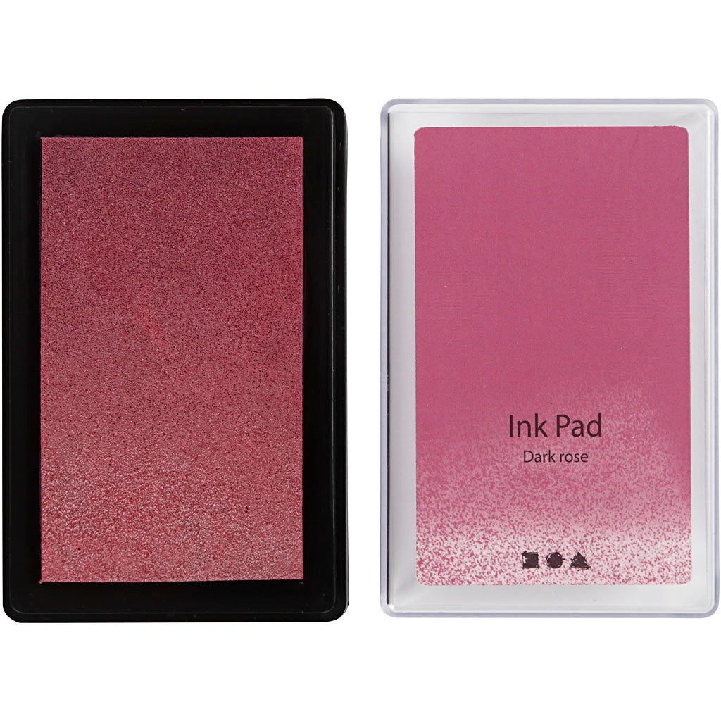 Ink Pad, H: 2 cm, size 9x6 cm, dark rose