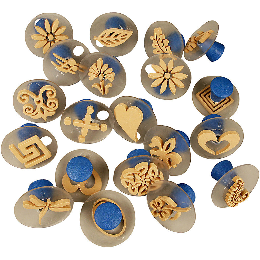 Tampons en mousse avec poignée, dim. 3-6 cm, 20 pièces/ 1 Pq. [HOB-28590]