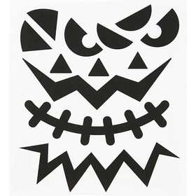 Autocollants, Halloween - larges visages, feuille 15x16,5 cm, 1 flles [HOB-28977]