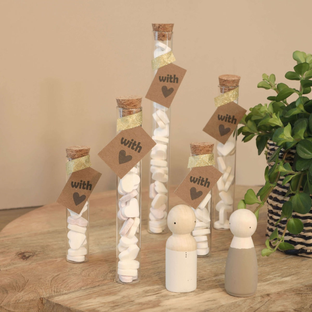 Tube en verre Ø2cm et 19cm de haut (12 pièces.) [IFS-29108]