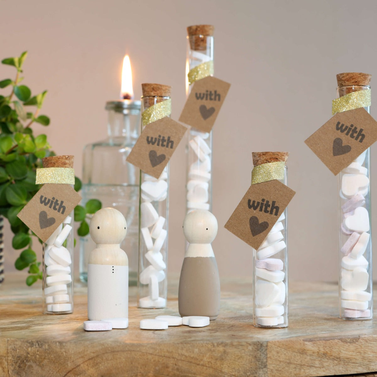 Tube en verre Ø2cm et 19cm de haut (12 pièces.) [IFS-29108]