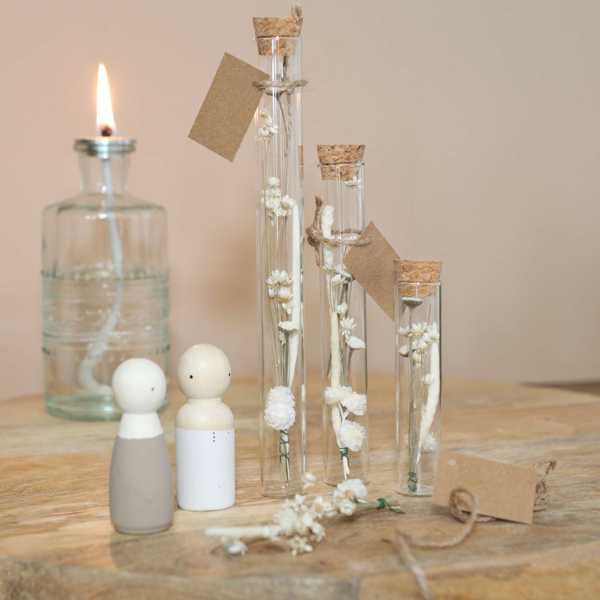 Tube en verre Ø2cm et 19cm de haut (12 pièces.) [IFS-29108]