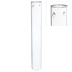 Tube à essai en verre Ø 3 cm, H. 28 cm, avec 2 trous (6 pièces) [IFS-29121]