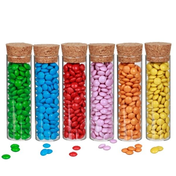 Tubes à essai en verre avec bouchon Ø3cm (12 pièces.) [IFS-29141]